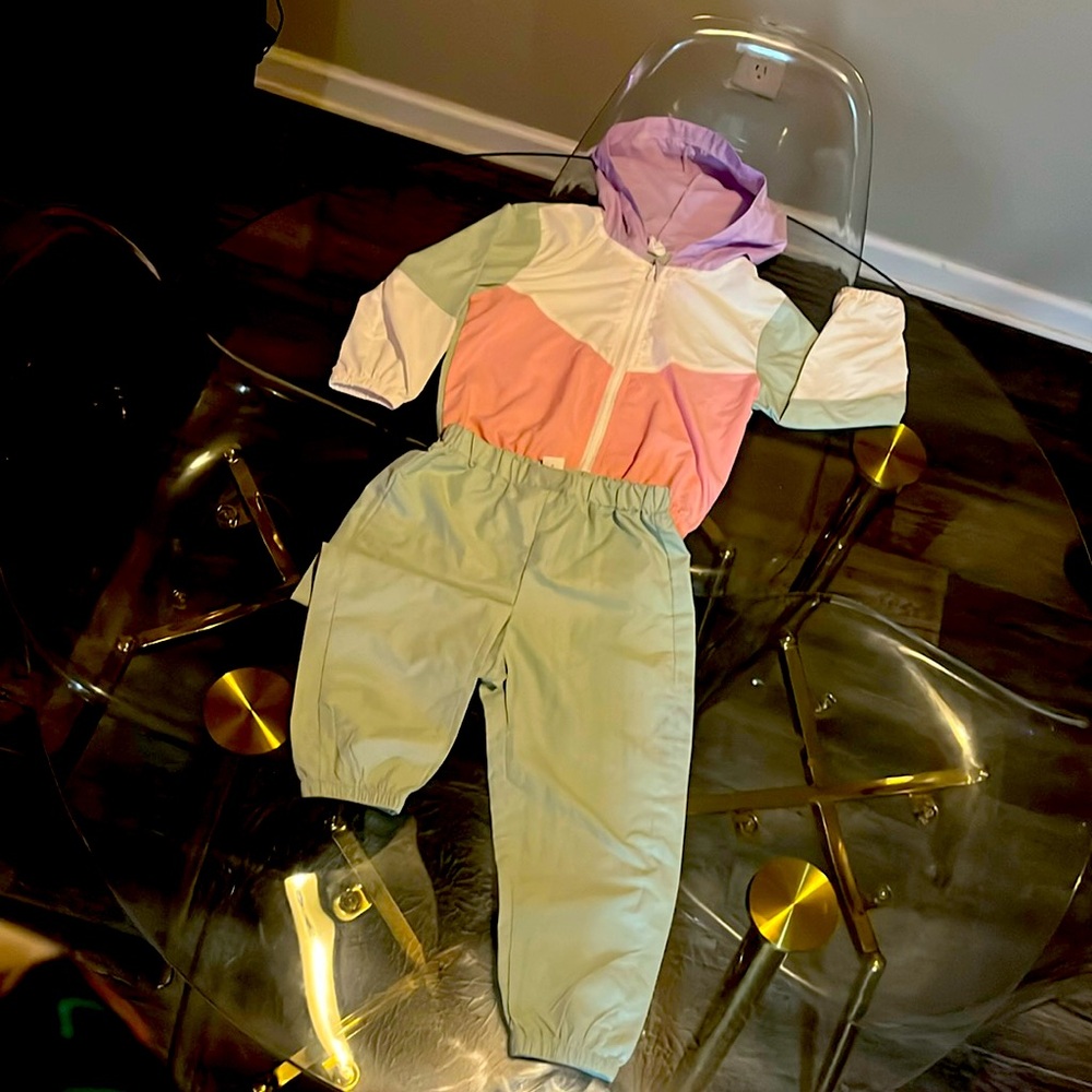 3T Toddler girl windbreaker track suit
